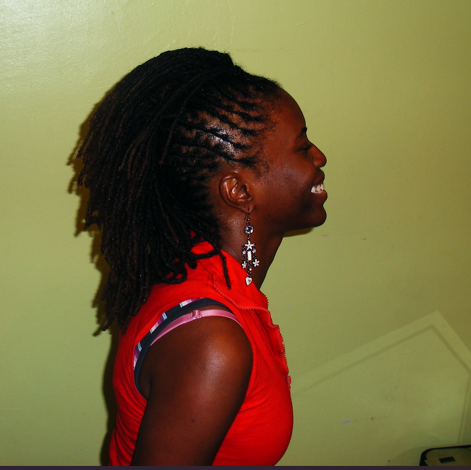 Cornrow and loc combination hairstyle — natural hair braiding service in Brooklyn